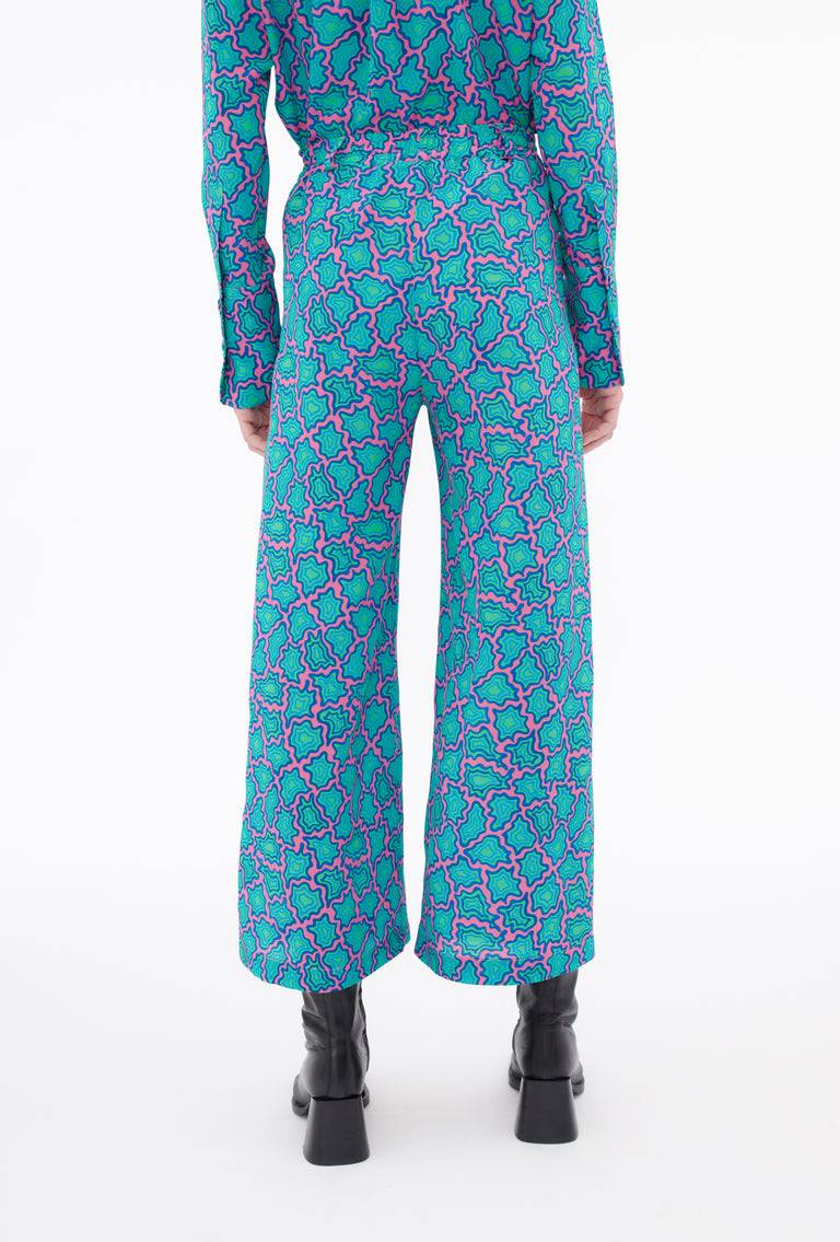 Odeeh Memphis Achats Crepe De Chine Hose, Carribean Green