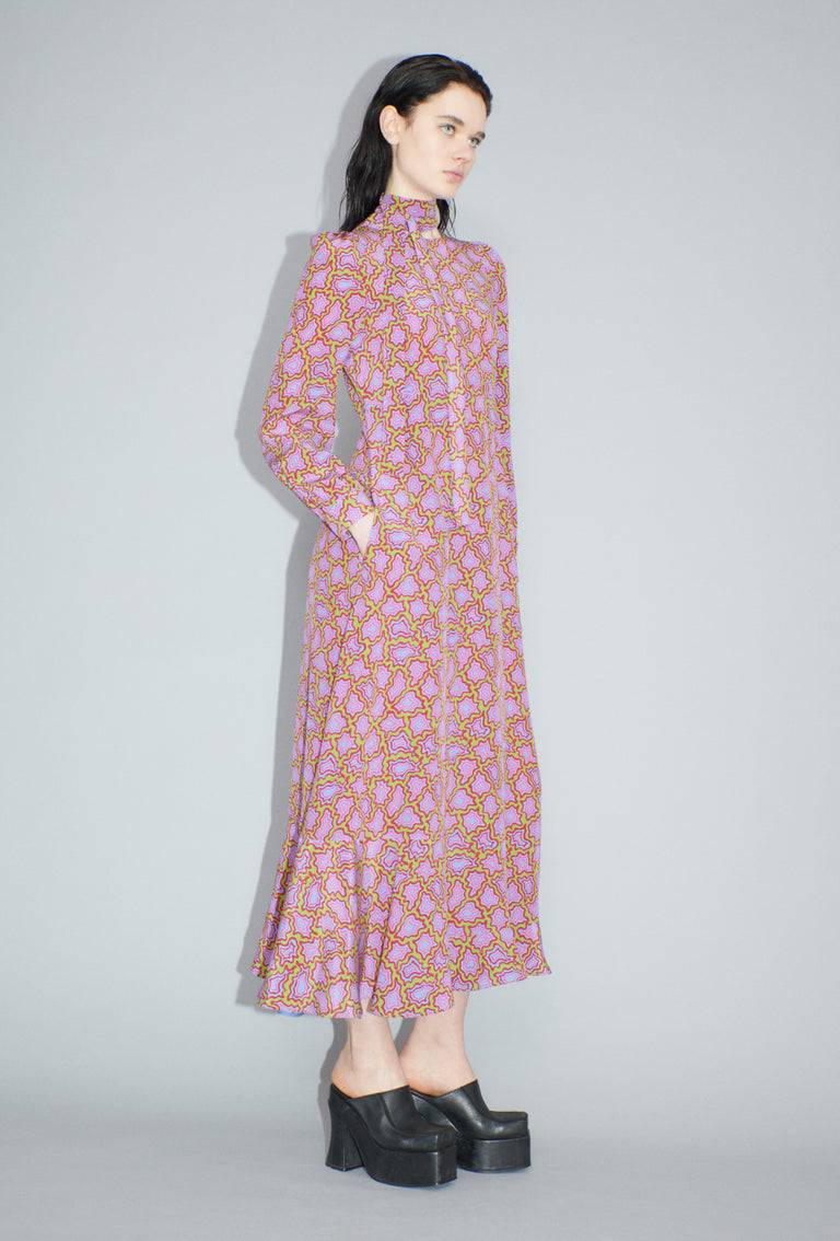 Odeeh Memphis Achats Crepe De Chine Kleid, Periwinkle Blue