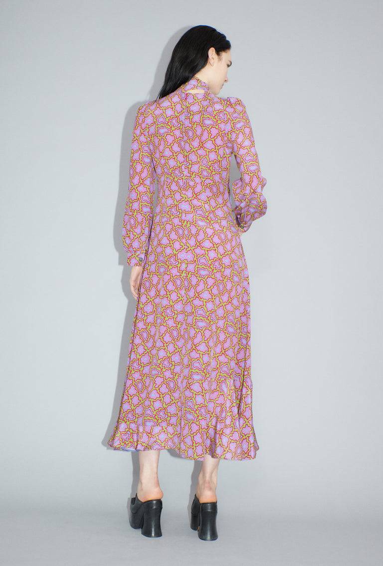 Odeeh Memphis Achats Crepe De Chine Kleid, Periwinkle Blue