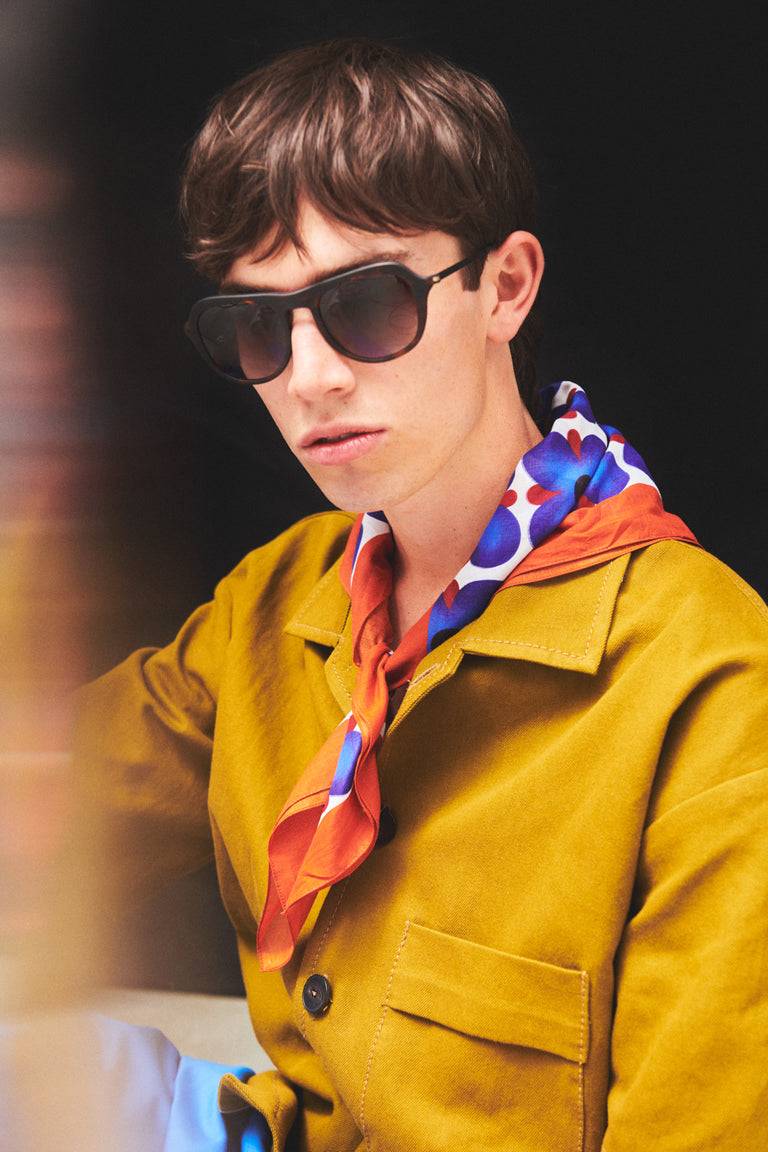 Odeeh NEUBAU Alexis Sonnenbrille, Dark Tortoise Matte / Black