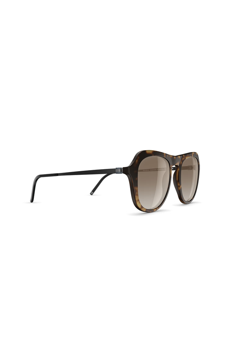 Odeeh NEUBAU Alexis Sonnenbrille, Dark Tortoise Matte / Black