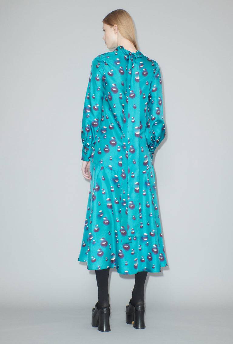 Odeeh Airbrush Drops Kleid, Peacock