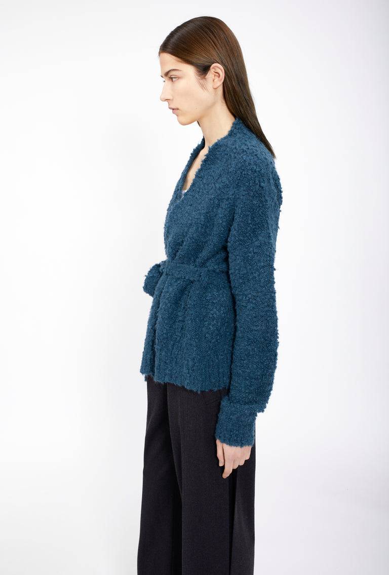 Odeeh Alpaca Boucle Cardigan, Peacock Green