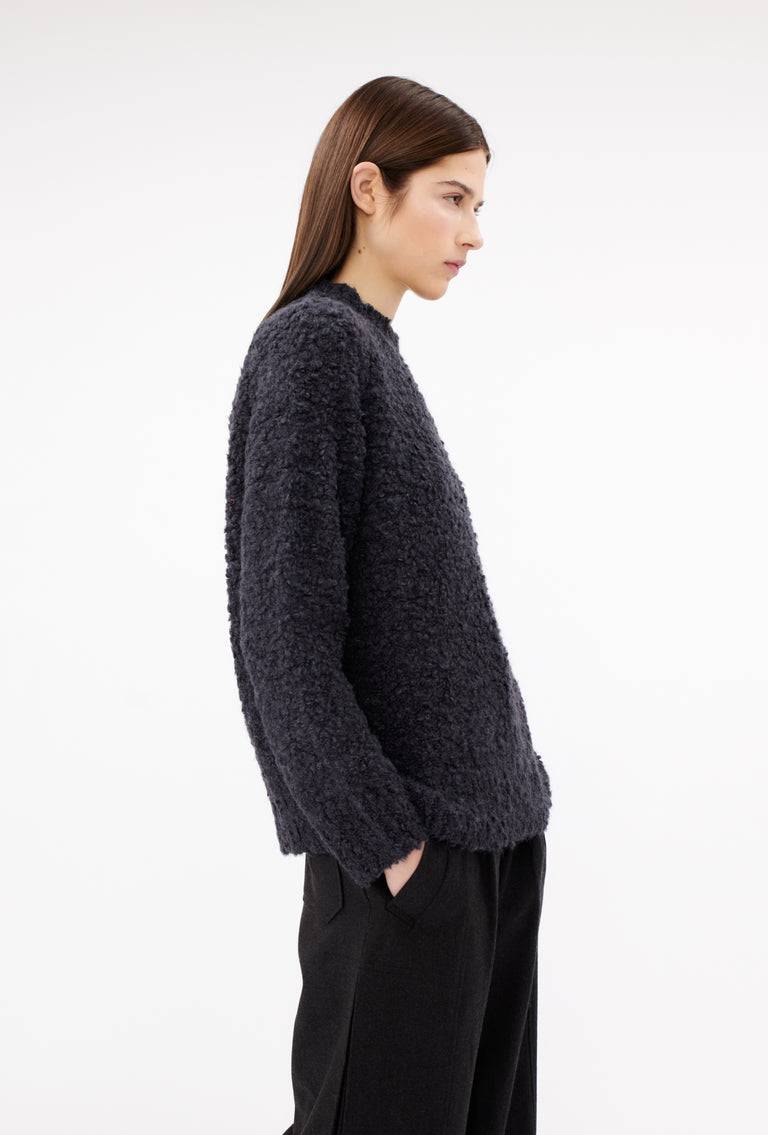Odeeh Alpaca Boucle Pullover, Basalt