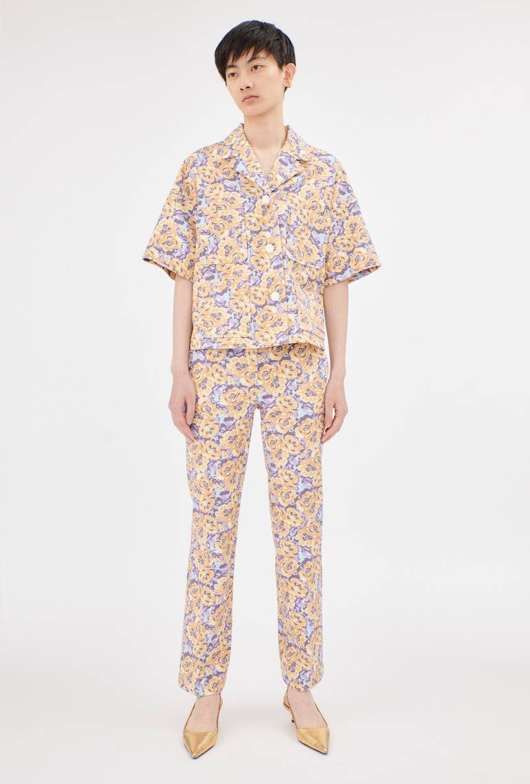 Odeeh Anemones Cotton Gabardine Hose, Lilac