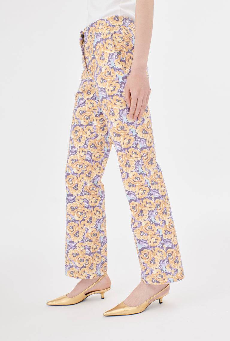 Odeeh Anemones Cotton Gabardine Hose, Lilac