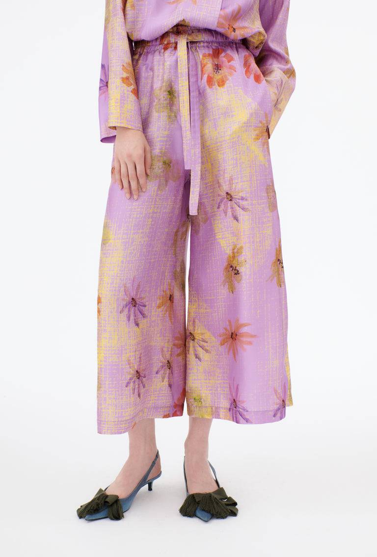 Odeeh Anemones Silk Hose, Amethyst