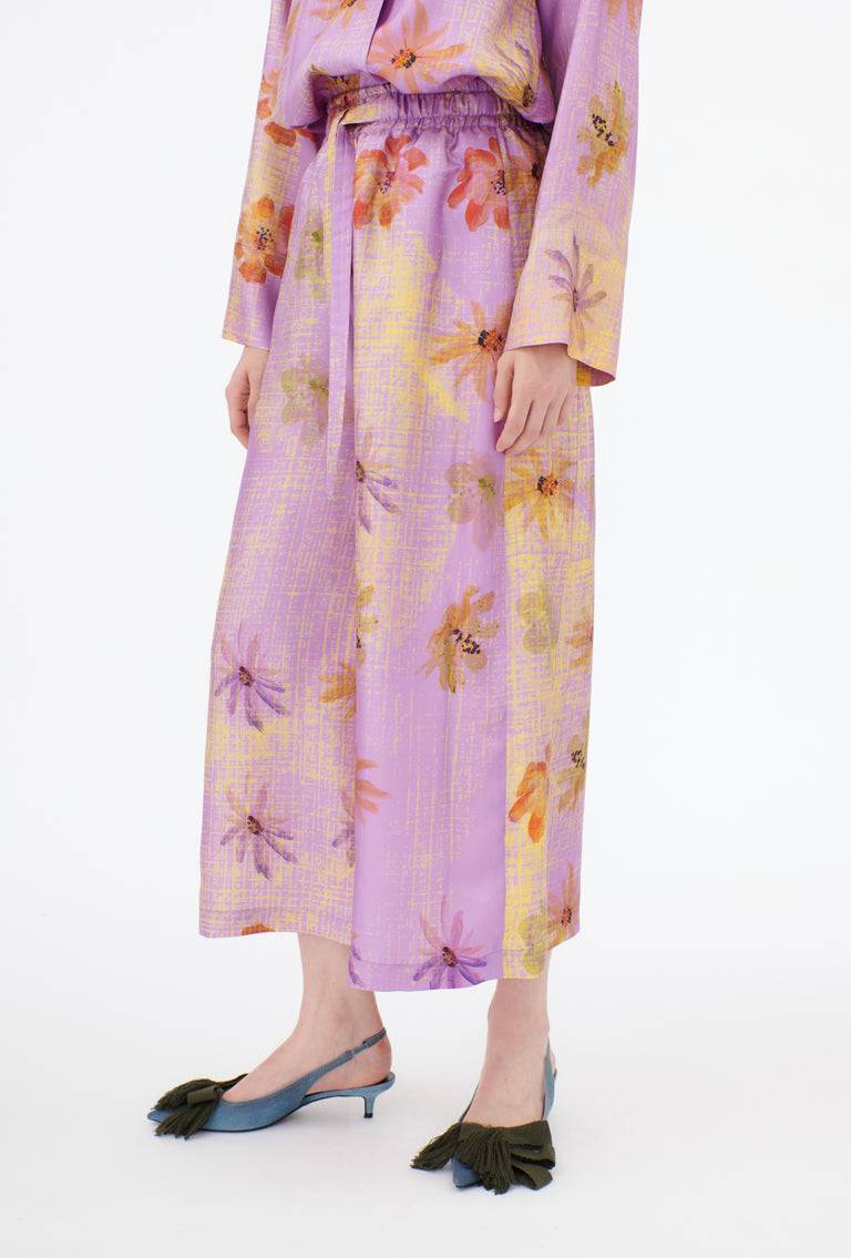 Odeeh Anemones Silk Hose, Amethyst