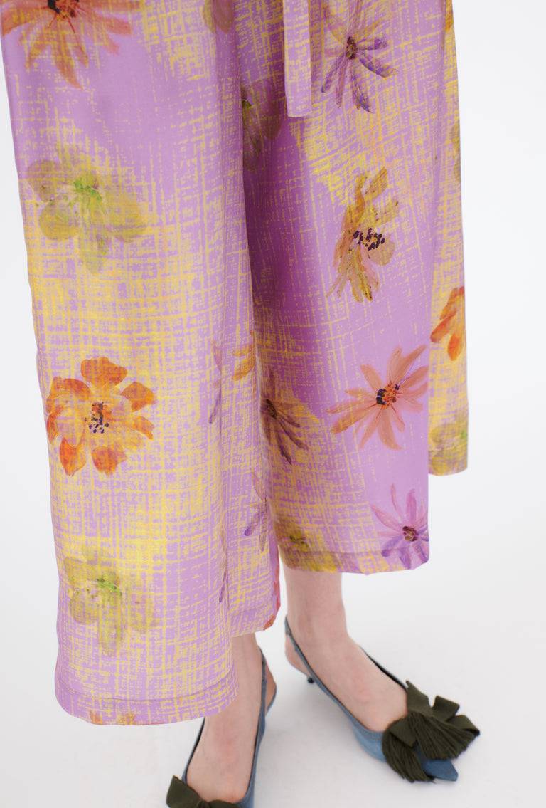 Odeeh Anemones Silk Hose, Amethyst