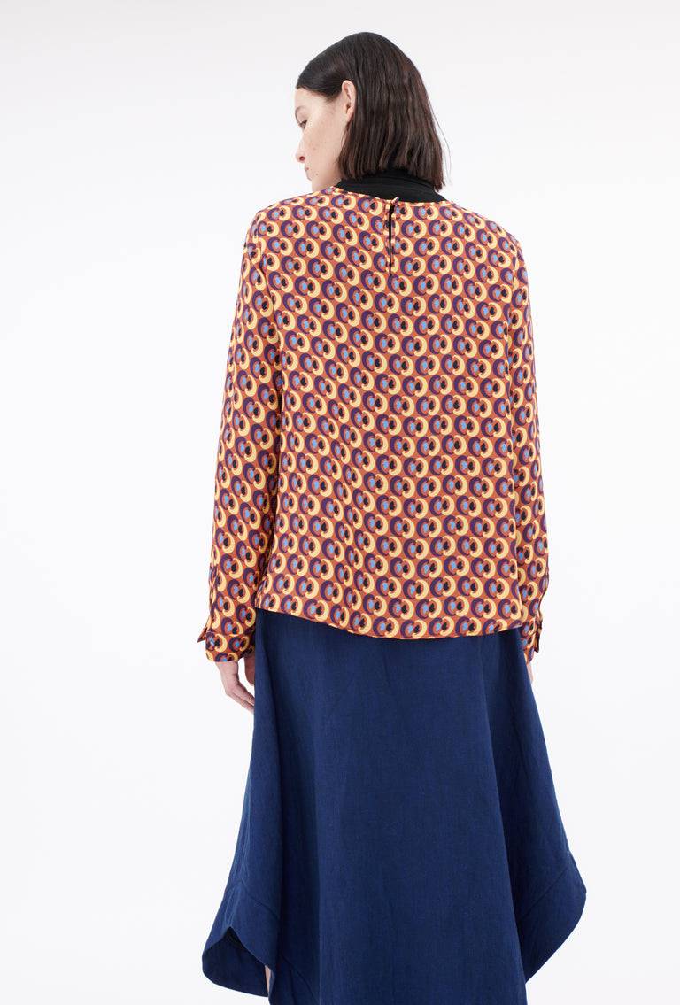 Odeeh Arabesques Bluse, Brick Red