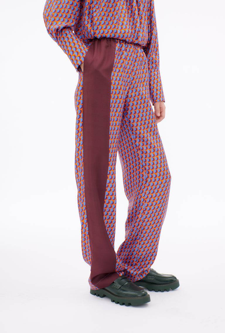 Odeeh Baisers Silk Twill Hose, Cobalt