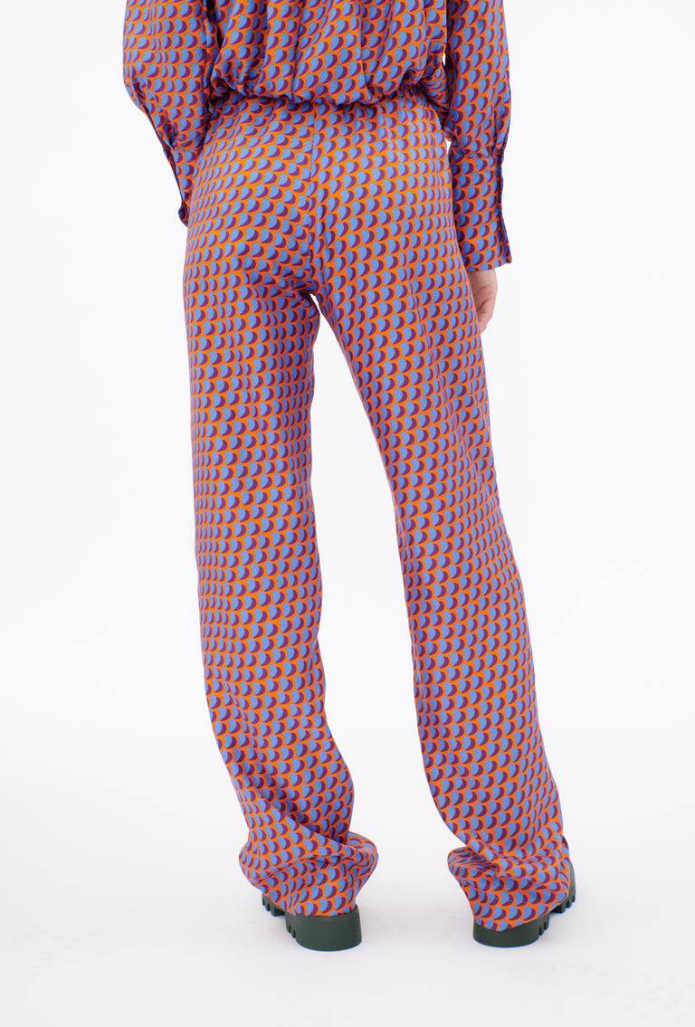 Odeeh Baisers Silk Twill Hose, Cobalt