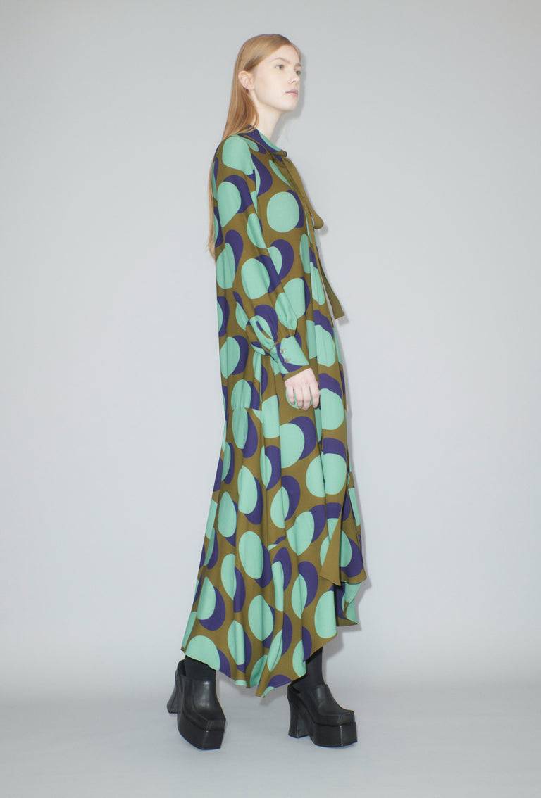 Odeeh Big Double Dot Kleid, Moss