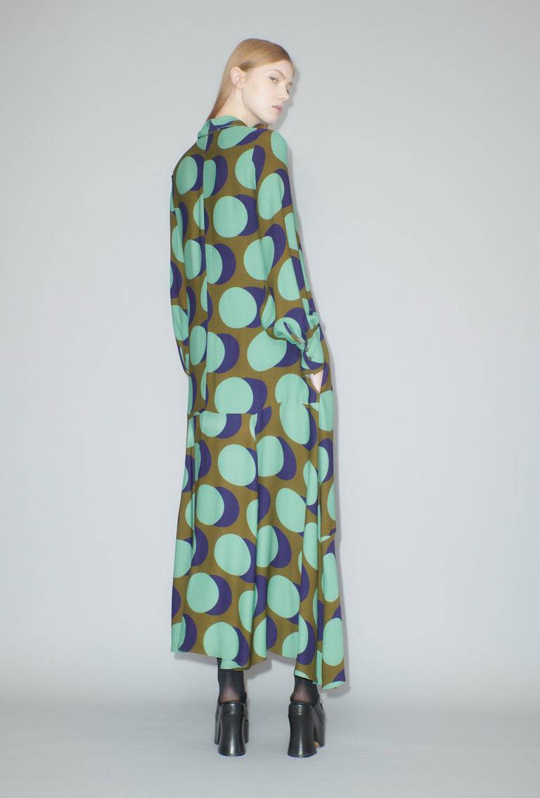 Odeeh Big Double Dot Kleid, Moss