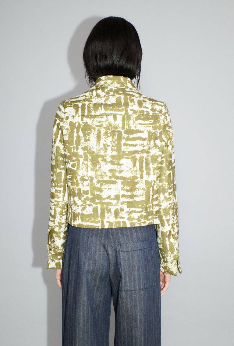 Odeeh Blow-Up Texture Jacke, Goldolive
