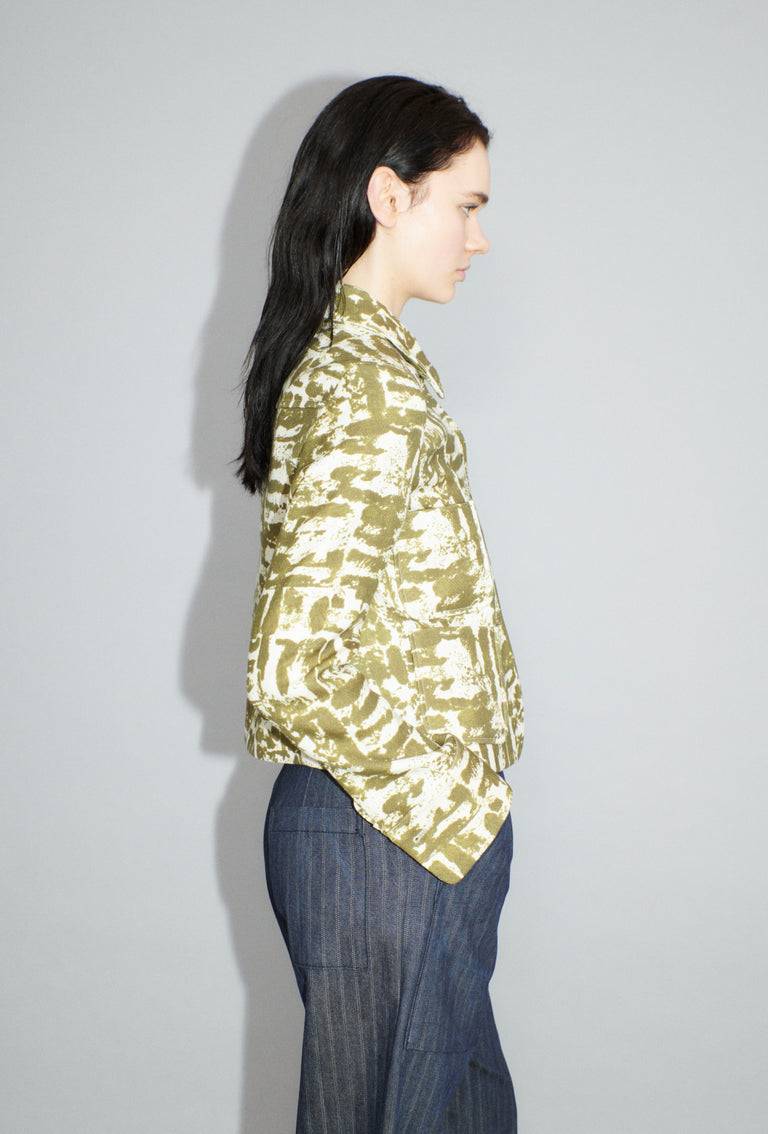 Odeeh Blow-Up Texture Jacke, Goldolive