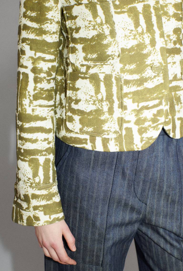 Odeeh Blow-Up Texture Jacke, Goldolive