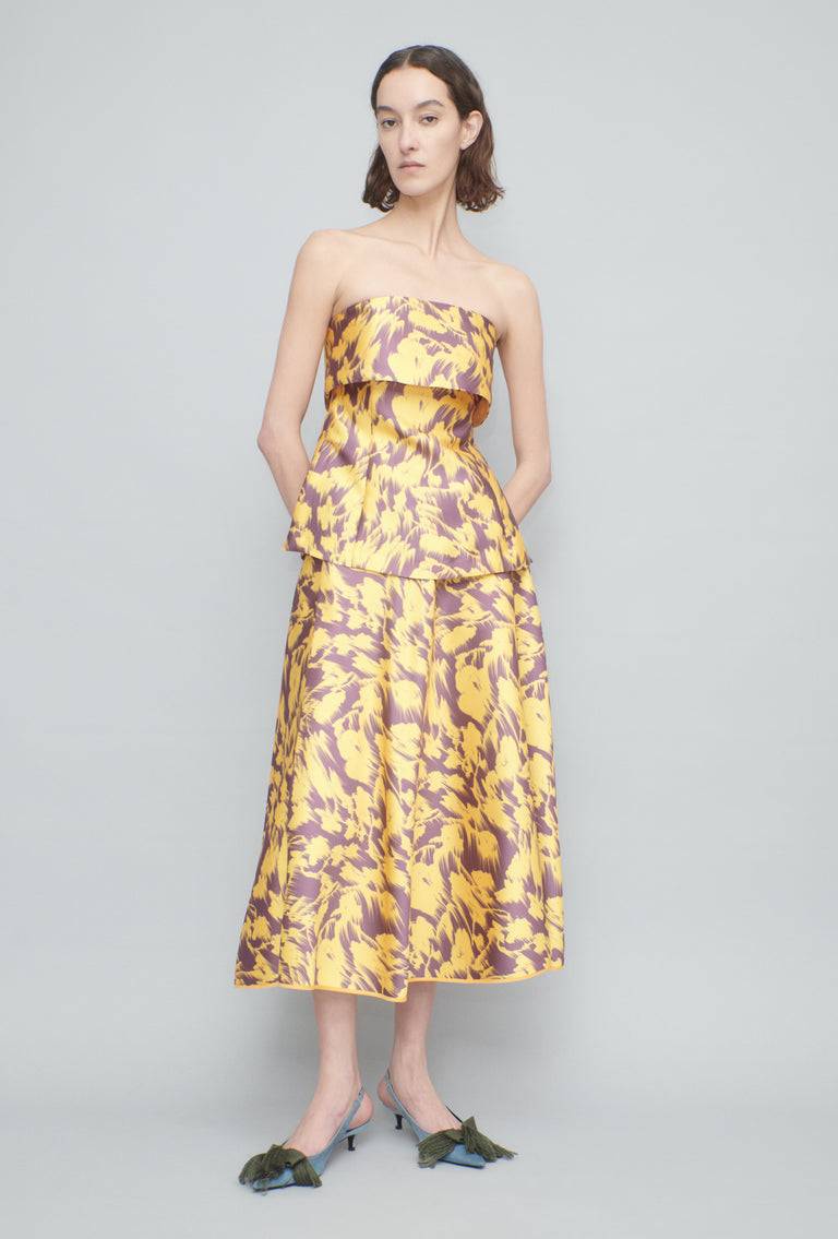 Odeeh Blurred Bouquets Duchesse Top, Sun