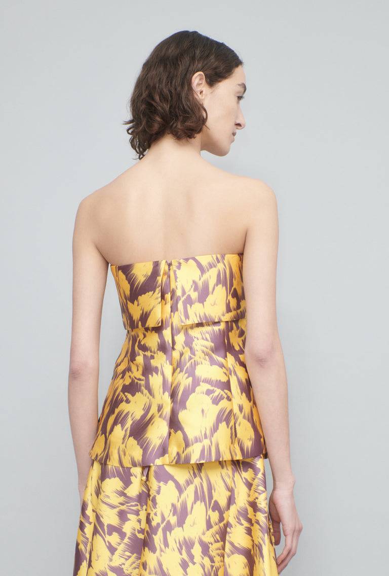 Odeeh Blurred Bouquets Duchesse Top, Sun