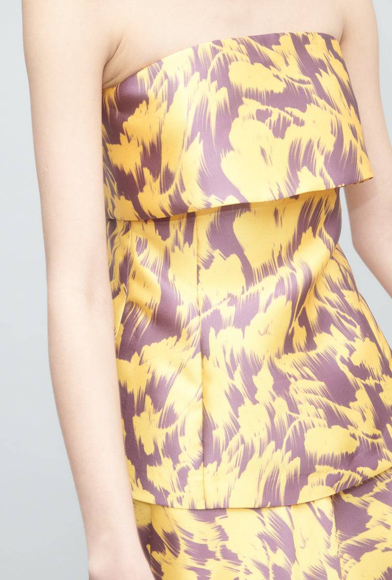 Odeeh Blurred Bouquets Duchesse Top, Sun