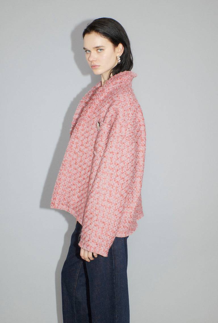 Odeeh Bouclé Tweed Jacke, Dahlia