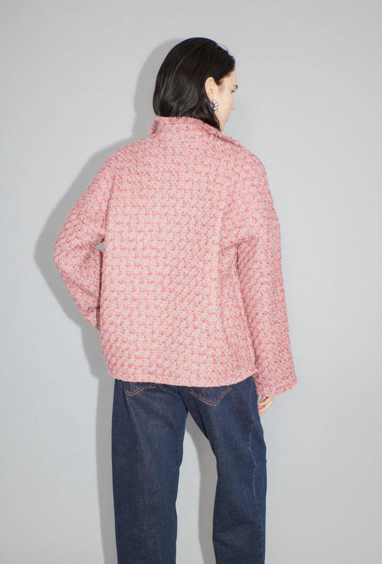 Odeeh Bouclé Tweed Jacke, Dahlia