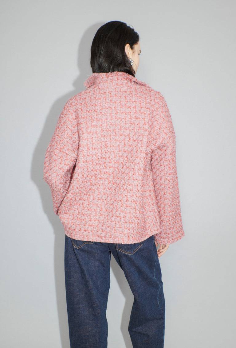 Odeeh Bouclé Tweed Jacke, Dahlia