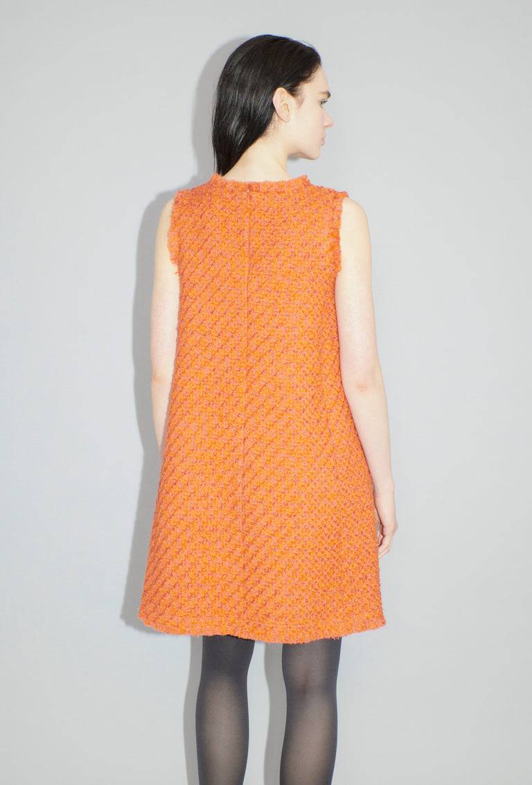 Odeeh Bouclé Tweed Kleid, Mandarin