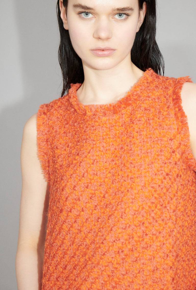 Odeeh Bouclé Tweed Kleid, Mandarin