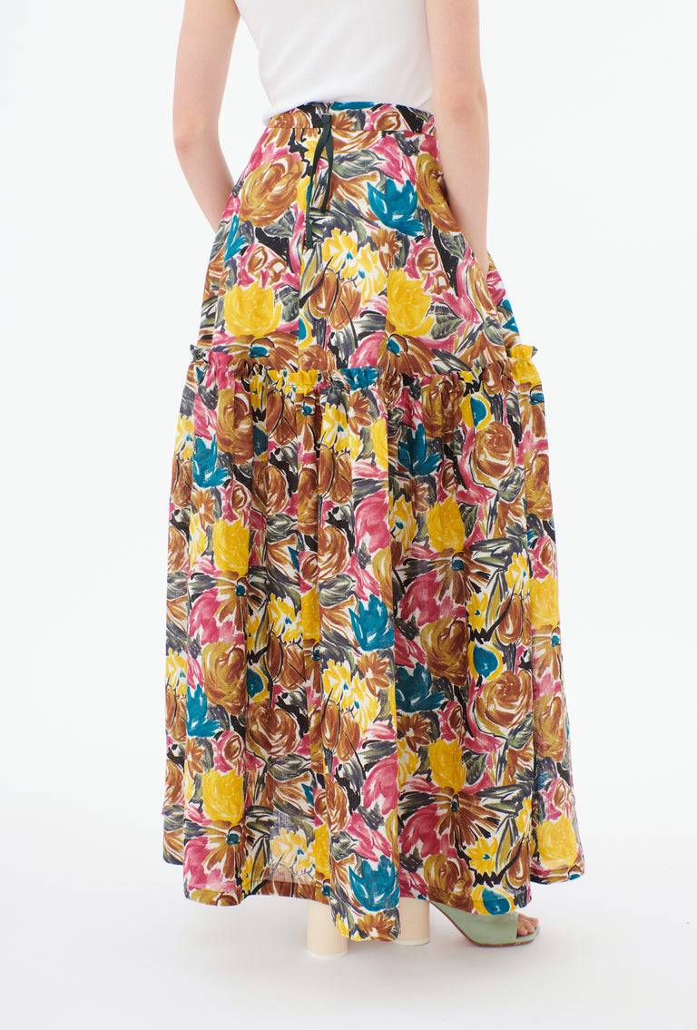 Odeeh Brush-Stroke Peonies Rock, Tobacco