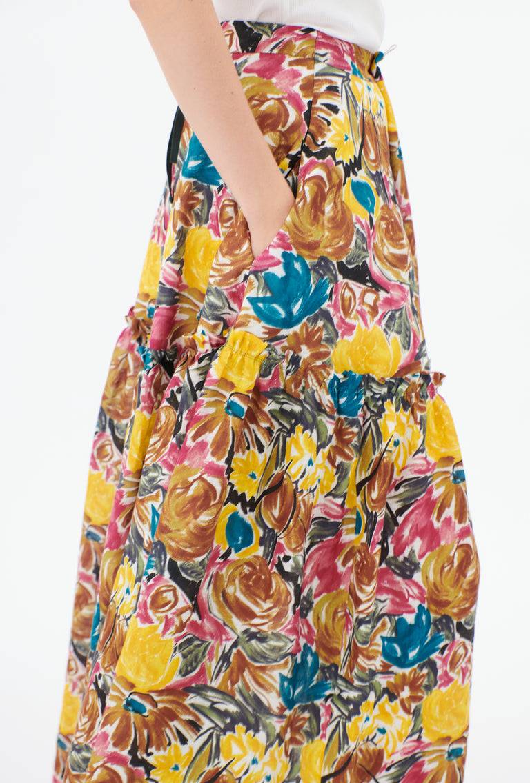 Odeeh Brush-Stroke Peonies Rock, Tobacco