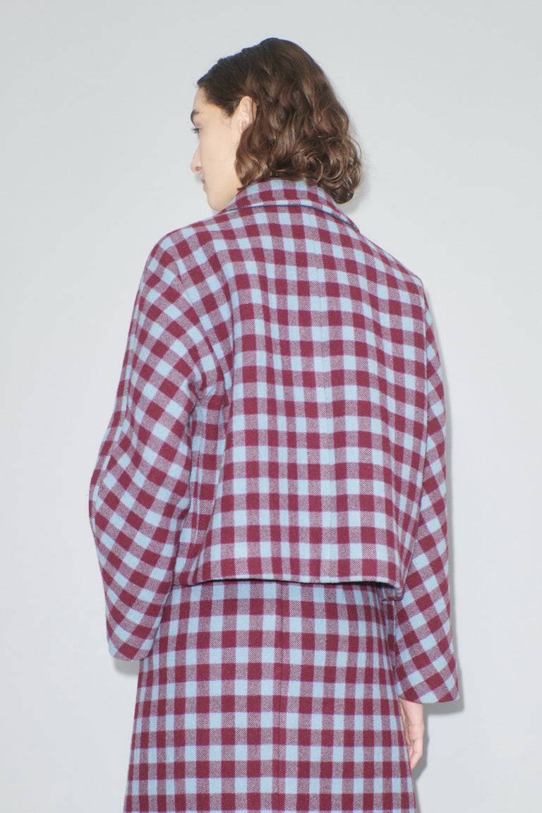 Odeeh Brushed Vichy Jacke, Crimson