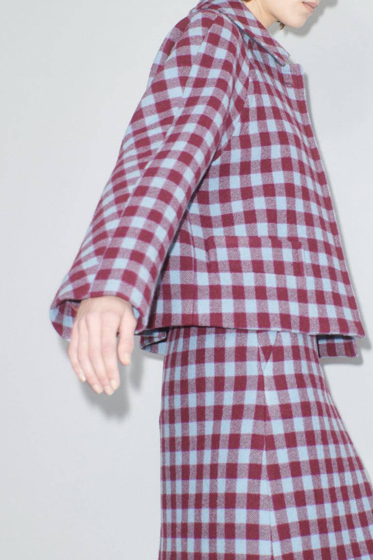 Odeeh Brushed Vichy Jacke, Crimson