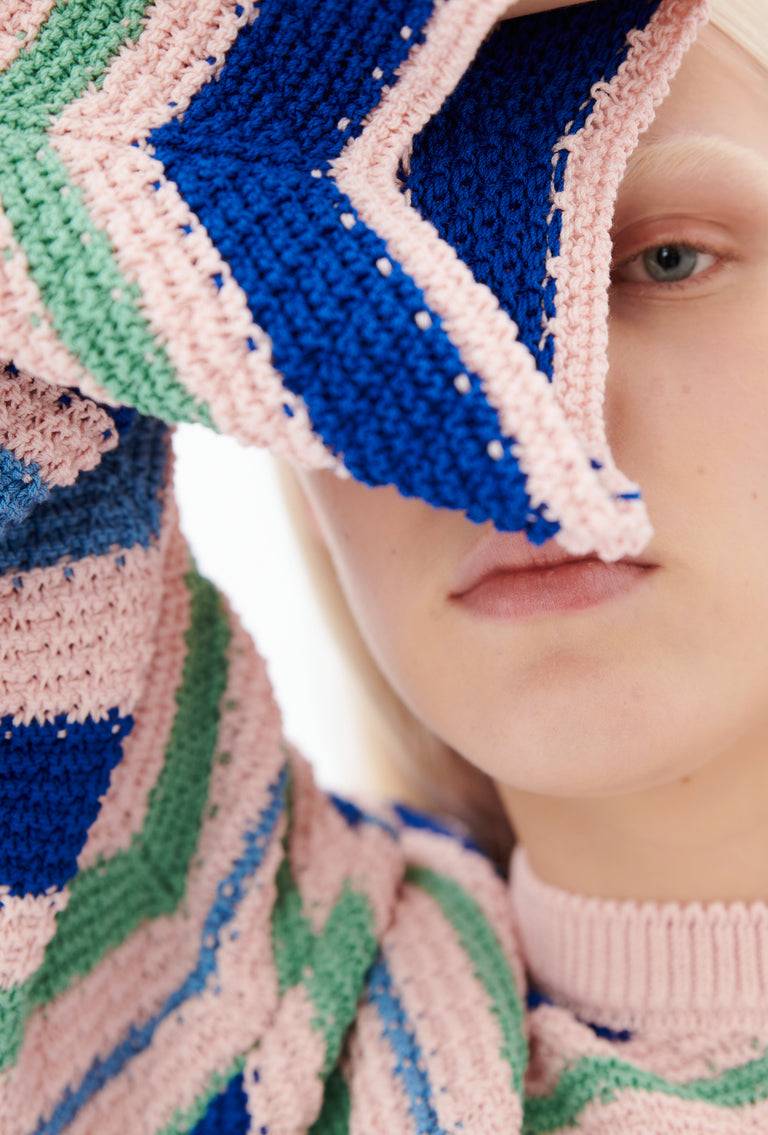 Odeeh Cablè Organic Cotton Pullover, Rosequartz