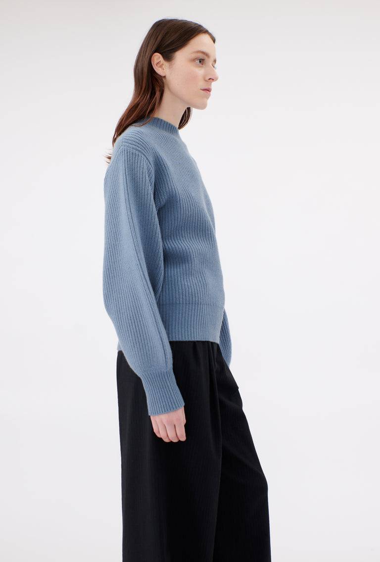 Odeeh Cash-Wool-Mix Pullover, Frosty Blue
