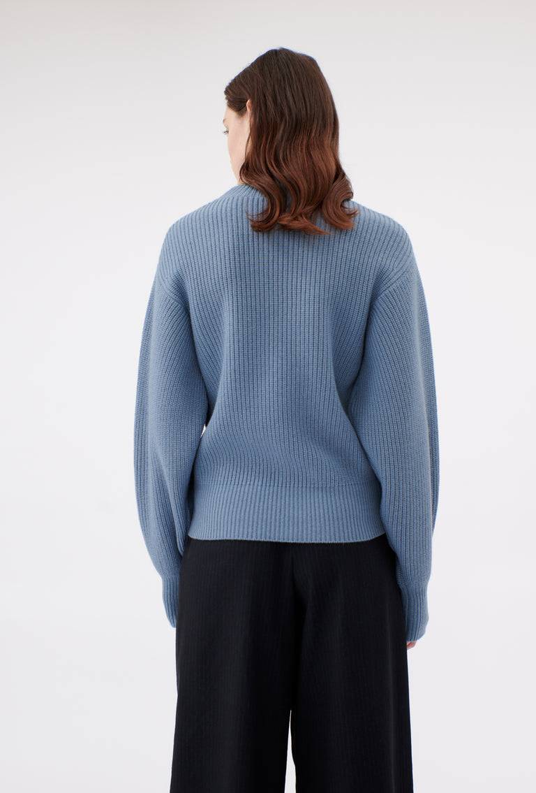Odeeh Cash-Wool-Mix Pullover, Frosty Blue