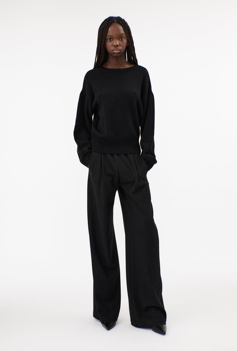 Odeeh Cash-Wool Mix Pullover, Jet Black