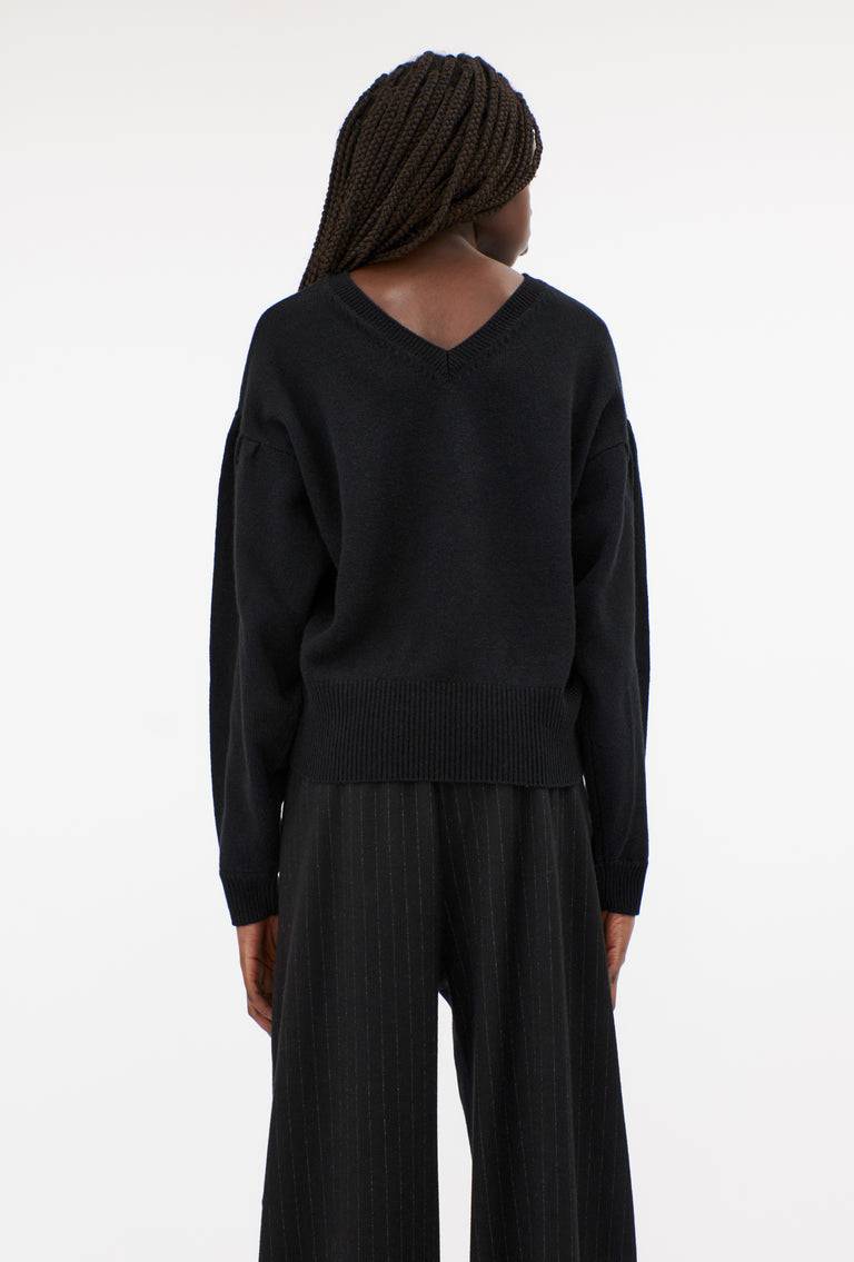 Odeeh Cash-Wool Mix Pullover, Jet Black