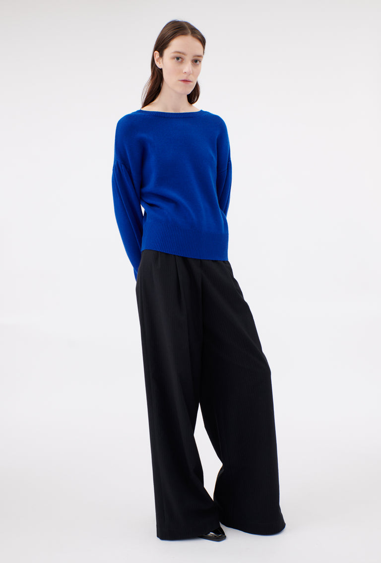 Odeeh Cash-Wool Mix Pullover, Sapphire
