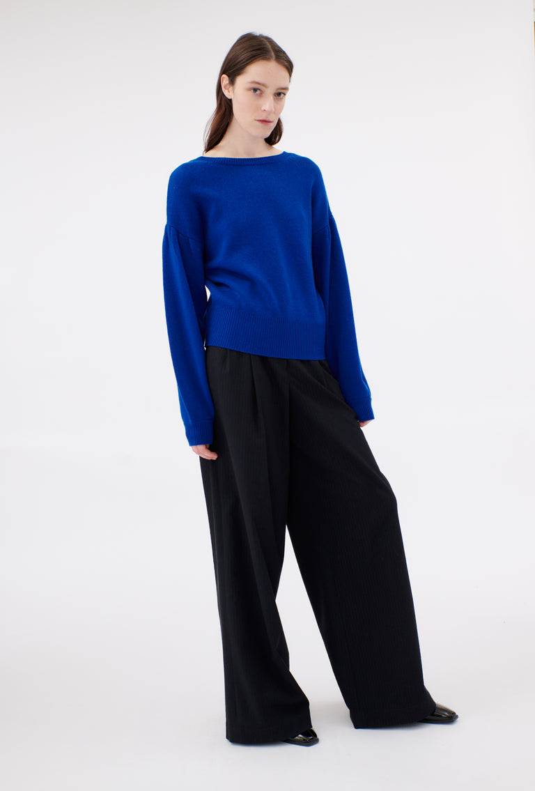 Odeeh Cash-Wool Mix Pullover, Sapphire