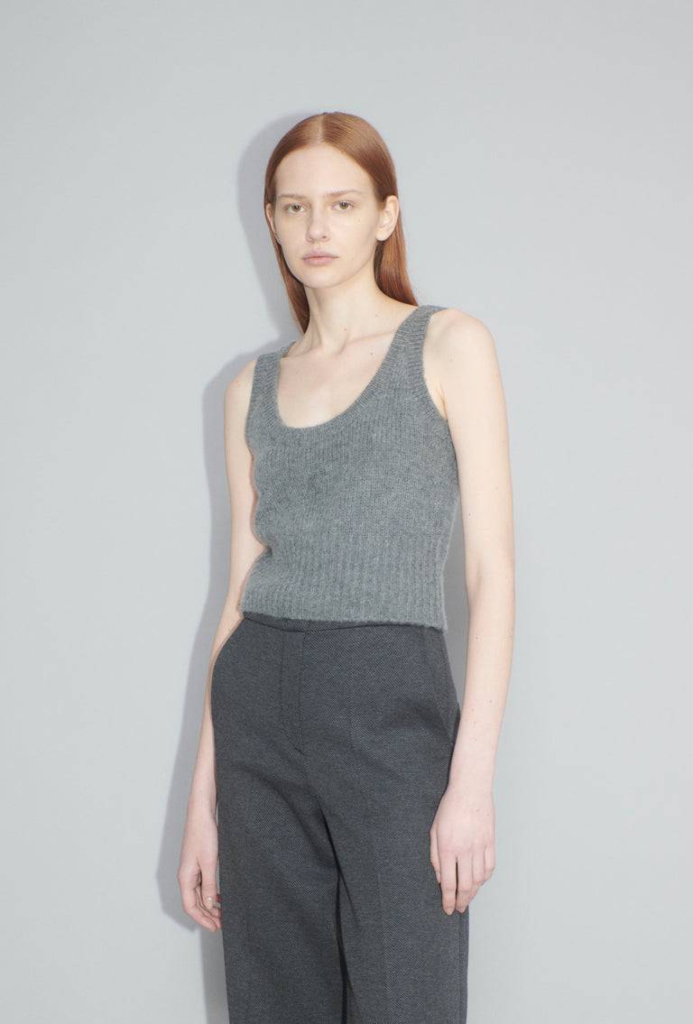 Odeeh Cashair Top, Heather Grey