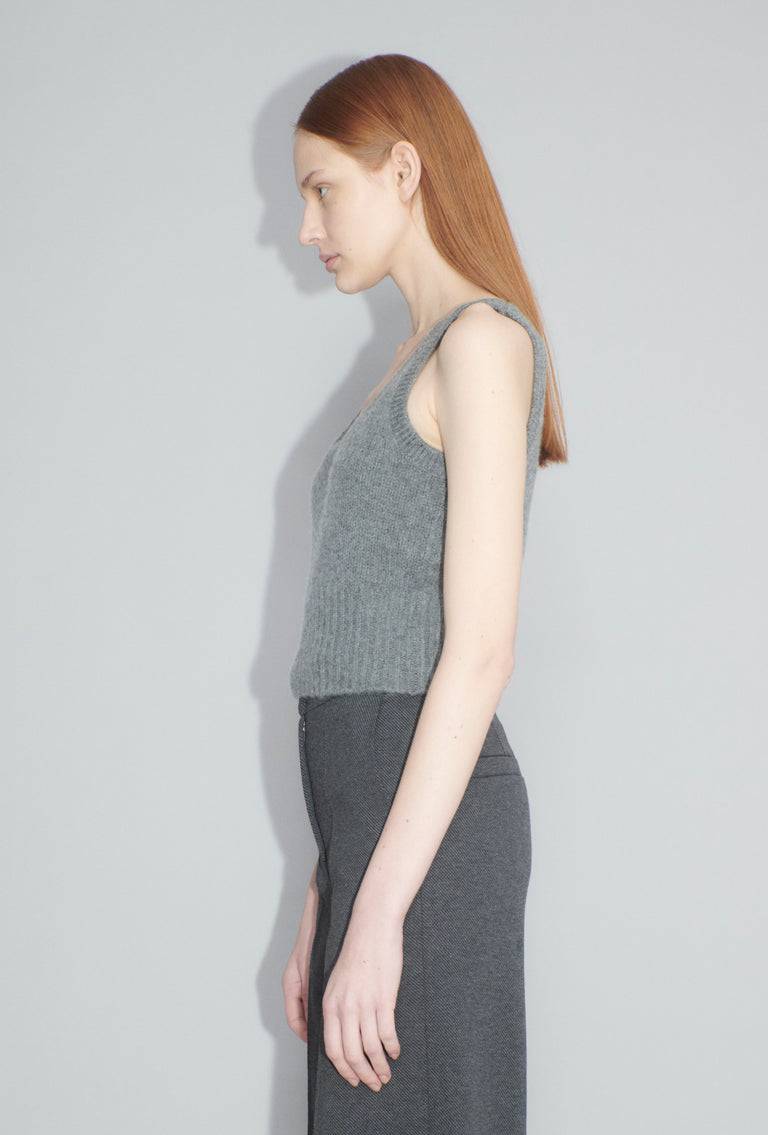 Odeeh Cashair Top, Heather Grey