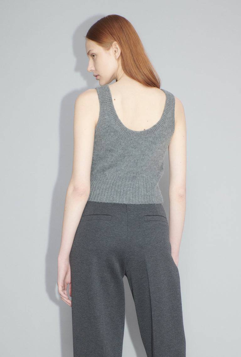 Odeeh Cashair Top, Heather Grey