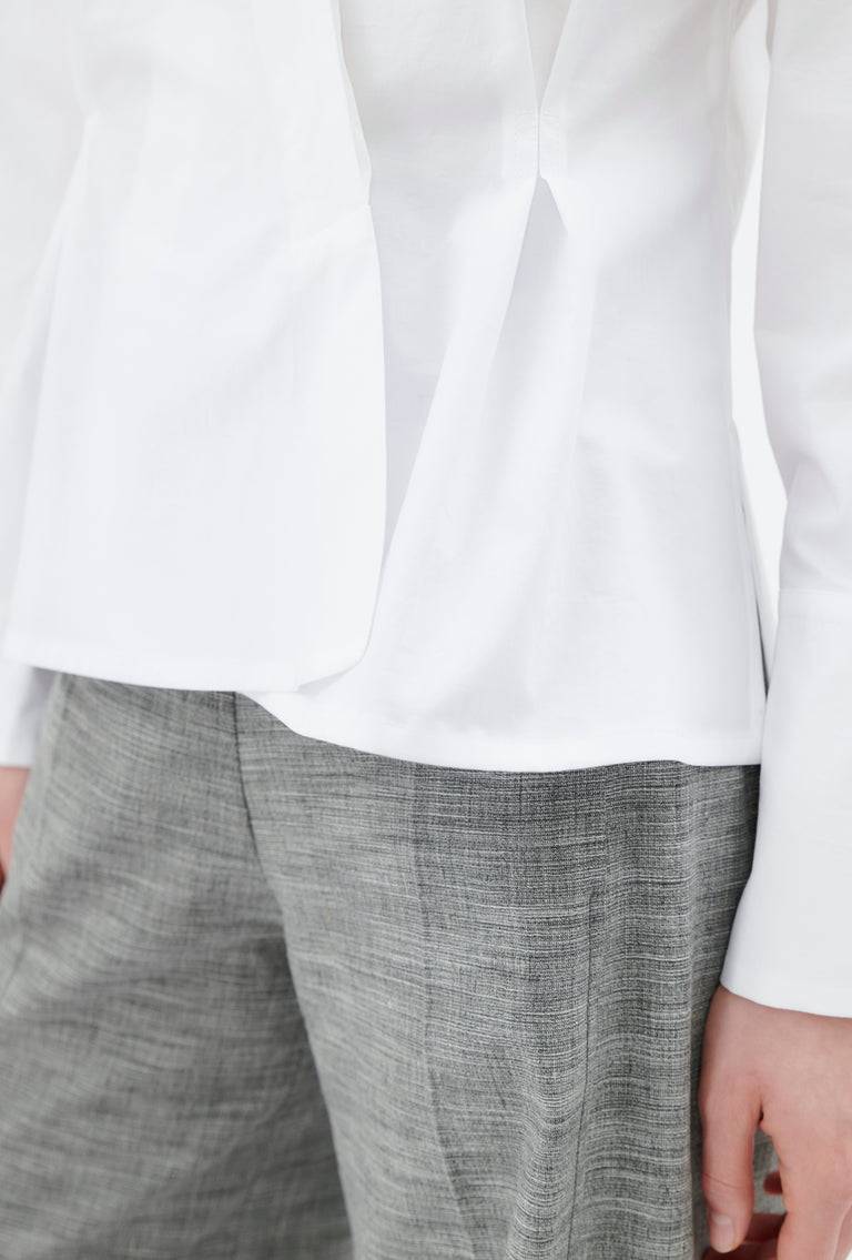 Odeeh Cotton Popeline Bluse, White