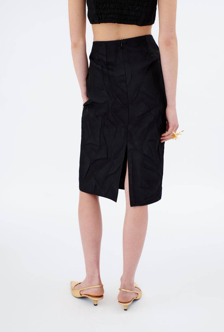 Odeeh Crinkled Duchesse Rock, Jet Black