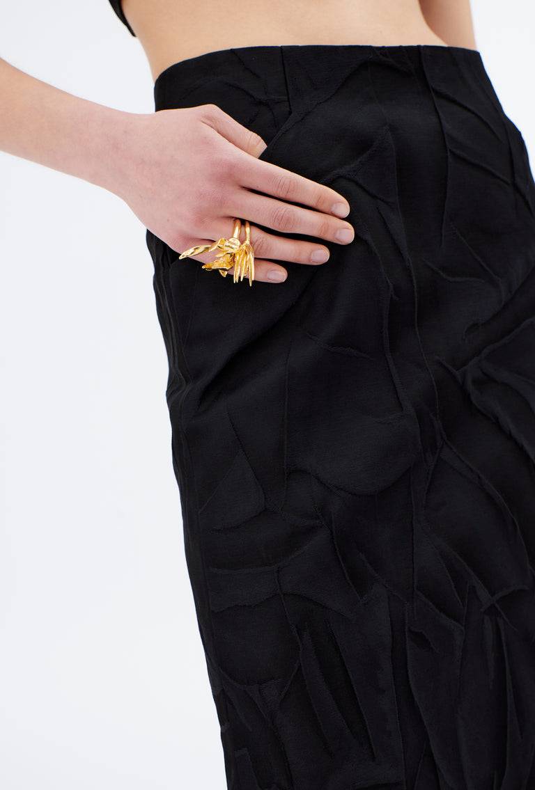 Odeeh Crinkled Duchesse Rock, Jet Black