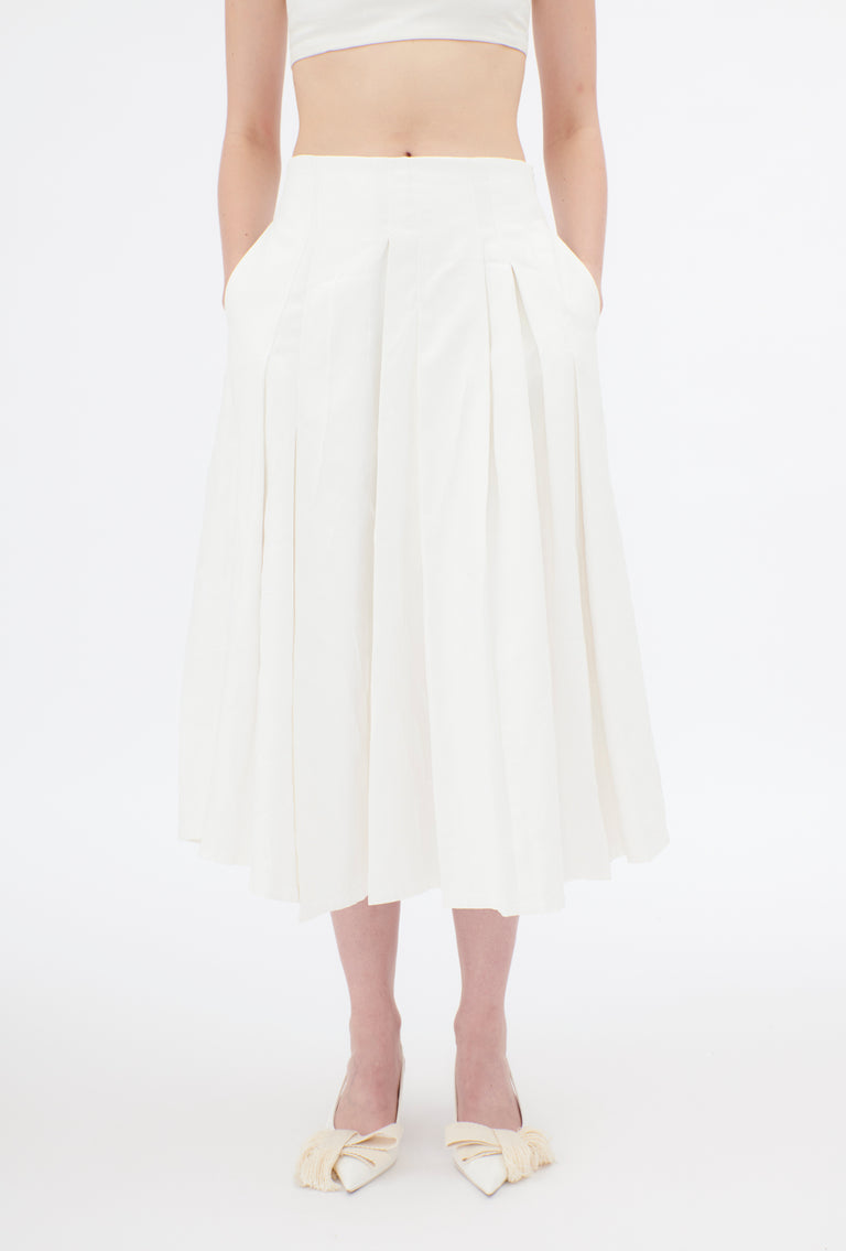 Odeeh Crinkled Duchesse Stonewashed Rock, Milk