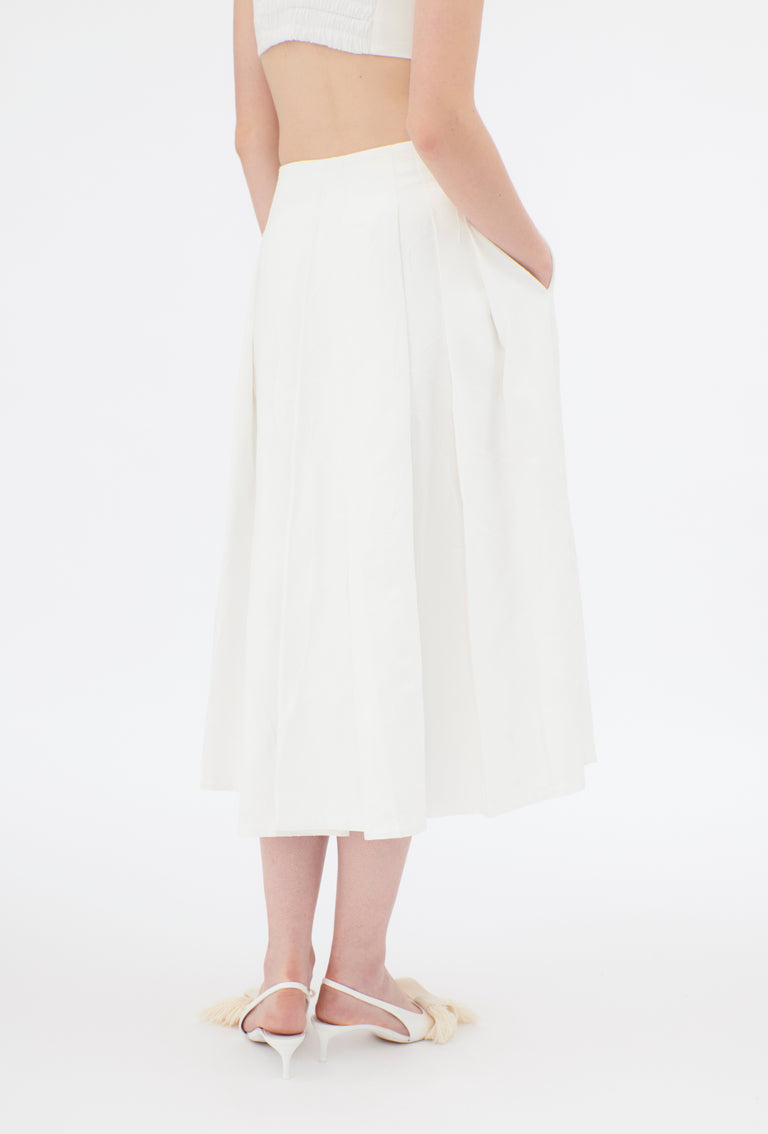 Odeeh Crinkled Duchesse Stonewashed Rock, Milk