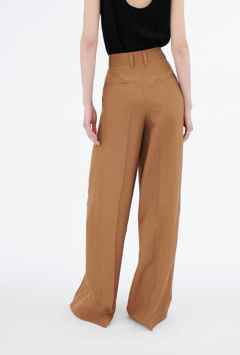 Odeeh Crisp Viscose Hose, Caramel