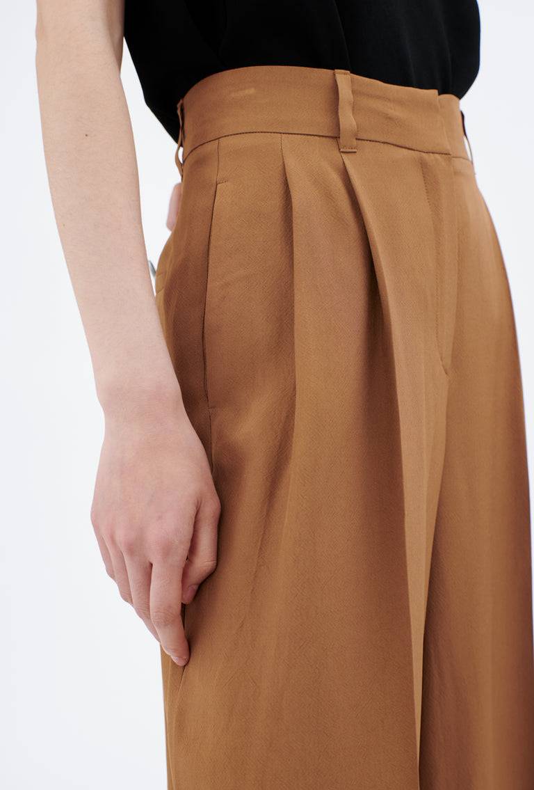 Odeeh Crisp Viscose Hose, Caramel